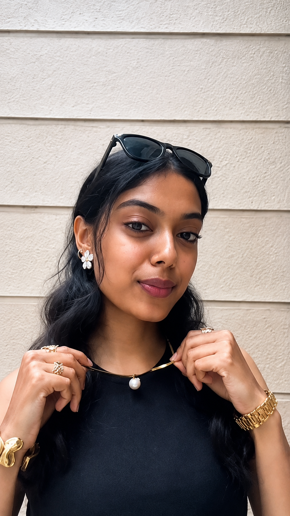 Saaheli customer wearing jewellery